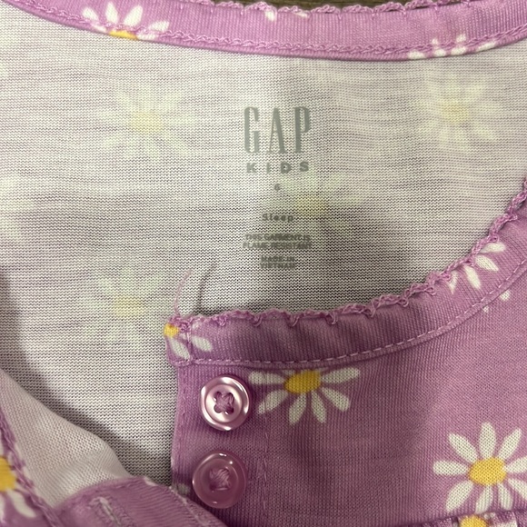 Gap Kids Purple Daisy Sleeveless Sleep Top Size 6 - Picture 2 of 5